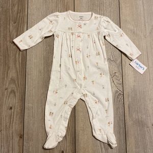 Carter’s Baby Girl Snap-up Footed One Piece Pajamas - Size 6m